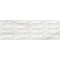 Плитка Marbleplay White Struttura Gem 3D Rett 30x90