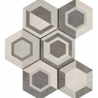 Плитка Rewind Decoro geometrico Vanilla 18,2x21