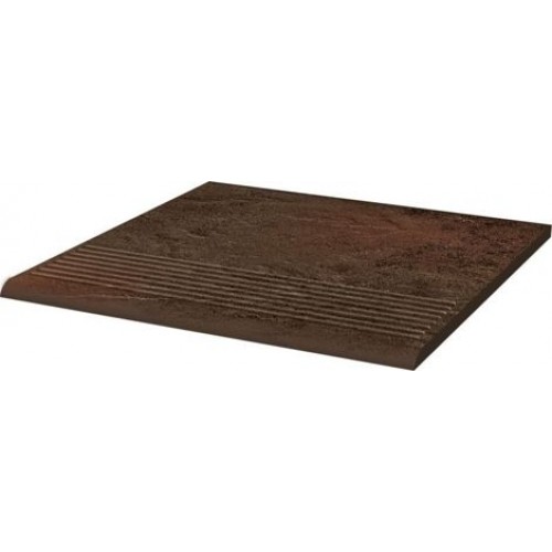 Paradyz Ступень Semir Brown рефленая простая структурная 30x30 