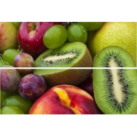 Панно Beveled tile (из 2-х плиток) Fruits (стекло) 20x30