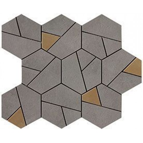 Atlas Concorde Мозаика Boost Smoke Mosaico Hex Yellow AN68