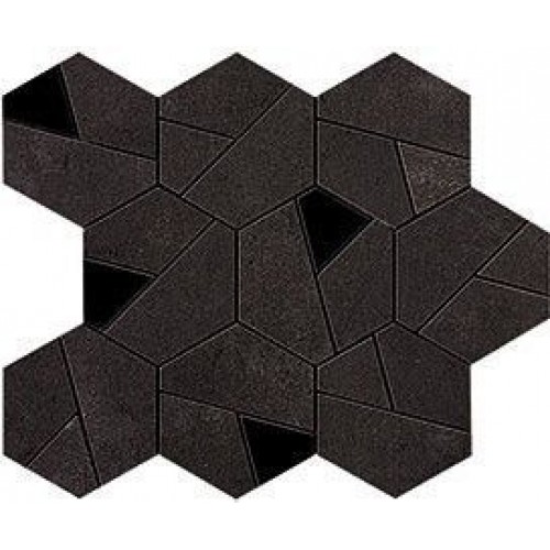 Atlas Concorde Мозаика Boost Tarmac Mosaico Hex Black AN7B