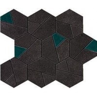 Мозаика Boost Tarmac Mosaico Hex Jade