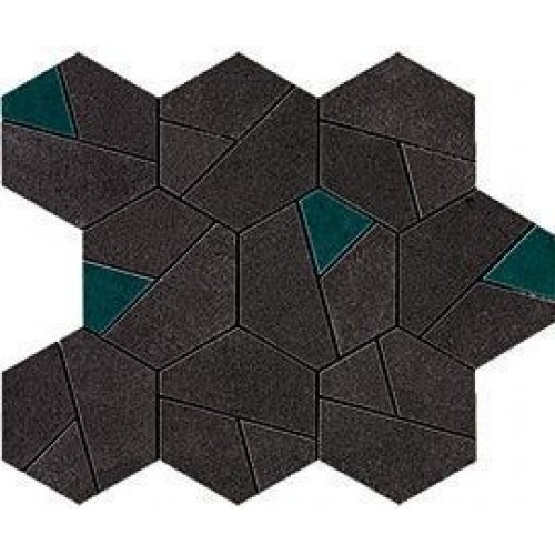 Atlas Concorde Мозаика Boost Tarmac Mosaico Hex Jade AN7A
