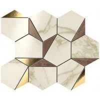 Декор Marvel Edge Gold Hex Brown-Calacatta 25,1x29