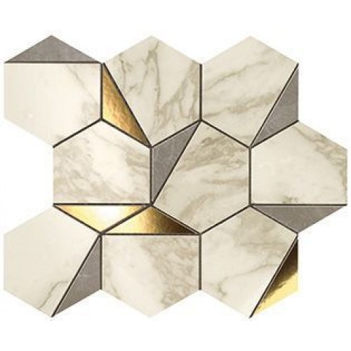 Atlas Concorde Декор Marvel Edge Gold Hex Gris-Calacatta 25,1x29 9EHG