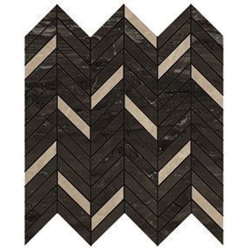 Atlas Concorde Мозаика Marvel Edge Absolute Brown Mosaico Twill Lappato AEPR