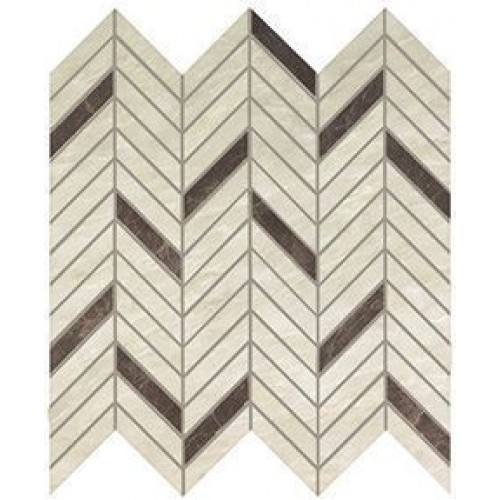 Atlas Concorde Мозаика Marvel Edge Imperial White Mosaico Twill Lappato AEPT