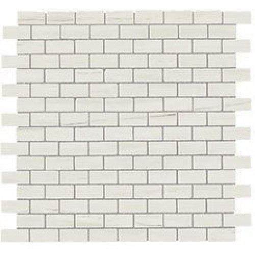 Atlas Concorde Мозаика Marvel Stone Bianco Dolomite Mosaico Lappato Burattato 1,7x3,5 AS31