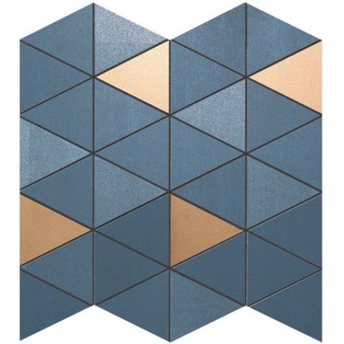 Atlas Concorde Мозаика Mek Blue mosaico diamond gold wall 7,4х7,4 9MDU