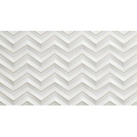 Декор 3D White Wall Chevron glitter matt 30,5x56