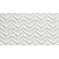 Декор 3D White Wall Chevron glitter matt 30,5x56