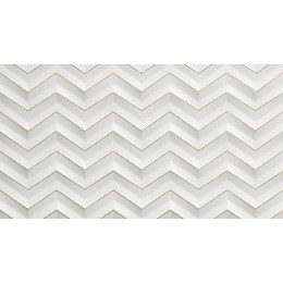 Декор 3D White Wall Chevron glitter matt 30,5x56