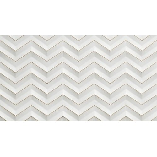 Atlas Concorde Russia Декор 3D White Wall Chevron glitter matt 30,5x56 600080000407