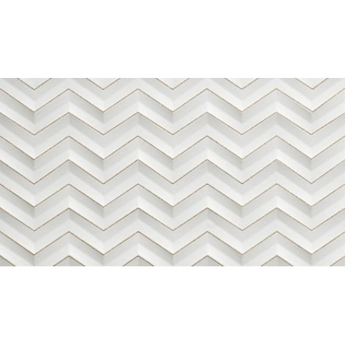 Atlas Concorde Russia Декор 3D White Wall Chevron glitter matt 30,5x56 600080000407