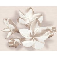 Панно Amati Plumeria Beige из 2-х плиток 40,2x50,5