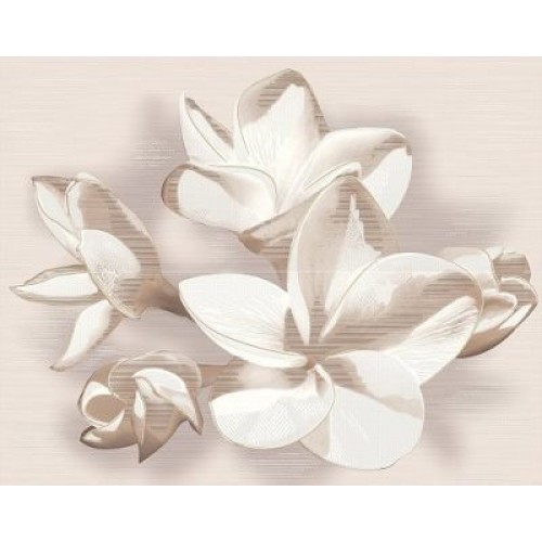 Azori Панно Amati Plumeria Beige из 2-х плиток 40,2x50,5 584192004