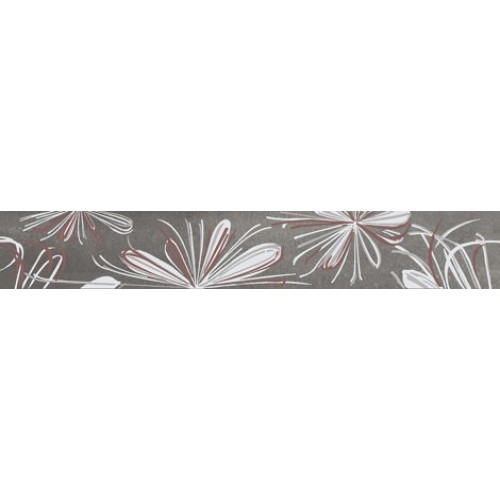 Azori Бордюр Sonnet Grey Flower 6,2x50,5 587901001