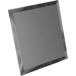 Плитка Квадратная зеркальная графитовая с фацетом 10мм 20x20