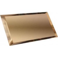 Плитка Прямоугольная зеркальная бронзовая с фацетом 10мм 12x24