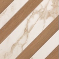 Декор Roma Diamond Righe Calacatta Bark Avana Inserto 60x60