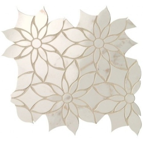 Fap Ceramiche Мозаика Roma Gold Calacatta Delicato Daisy Slash Mosaico 