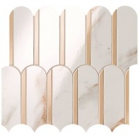 Мозаика Roma Gold Calacatta Oro/Onice Miele Mosaico Archs