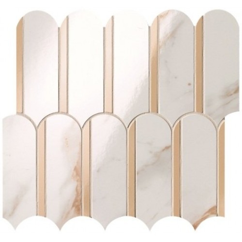 Fap Ceramiche Мозаика Roma Gold Calacatta Oro/Onice Miele Mosaico Archs 