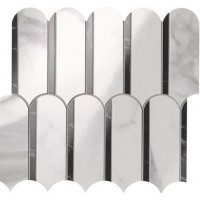 Мозаика Roma Gold Carrara Sup/Nero Elegante Mosaico Archs