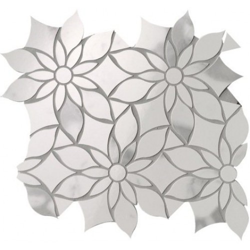 Fap Ceramiche Мозаика Roma Gold Carrara Superiore Daisy Slash Mosaico 