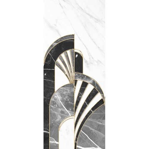 Gracia Ceramica Декор Noir white decor 01 25x60 