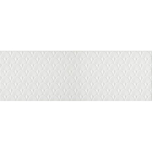 Kerama Marazzi Плитка Гарса структура белый матовый обрезной 25x75 12154R