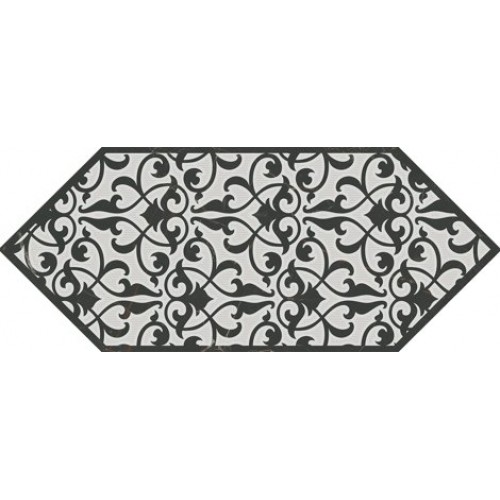 Kerama Marazzi Декор Келуш 2 черно-белый 14x34 HGD\A481\35006