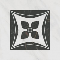 Декор Келуш 2 грань черно-белый 9,8x9,8