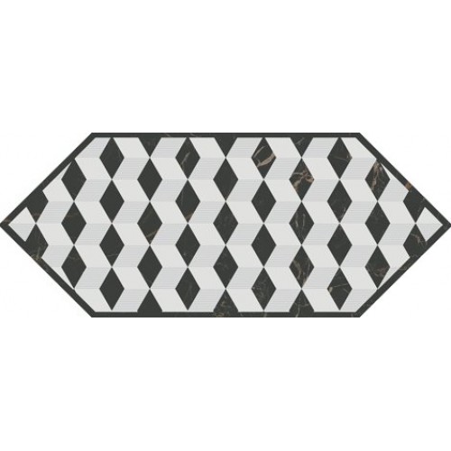 Kerama Marazzi Декор Келуш 4 черно-белый 14x34 HGD\A483\35006