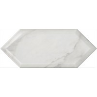Плитка Келуш грань белый глянцевый 14x34