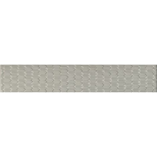 Kerama Marazzi Бордюр Левада серый светлый глянцевый 7,1x40 LSB002