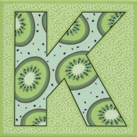 Декор Сад-огород Киви матовый 20x20