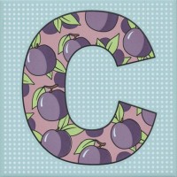 Декор Сад-огород Слива матовый 20x20