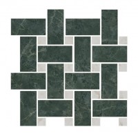 Мозаика Серенада Декор мозаичный зеленый лаппатированный