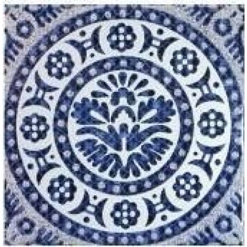 Керами Декор Восточные узоры Вставка синий (Аллегро) 8x8 