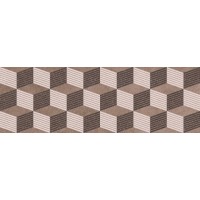 Декор Кронштадт Геометрия коричневый 20x60