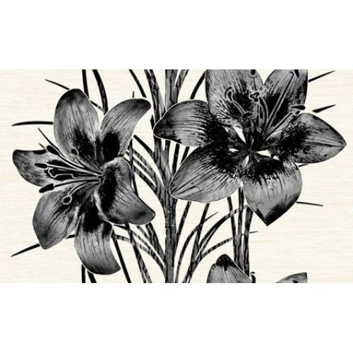 Нефрит-Керамика Декор Piano черный низ 25x40 09-03-04-081-2