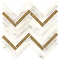Мозаика Calacatta Sparkle Gold Mozaika Polysk