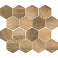 Мозаика Uniwersalna Mozaika Prasowana Wood Natural Mix Heksagon Mat