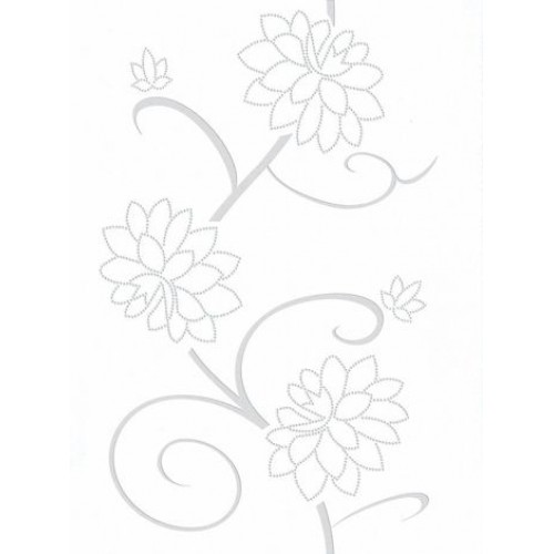 Сокол Плитка Куршевель белая цветы 33x44 CRL1
