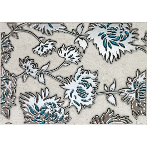 Tubadzin Декор Gris Dekor flower turkus 25x36 