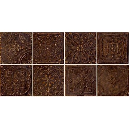 Tubadzin Декор Tinta brown (микс из 8-ми рисунков) 14,8x14,8 