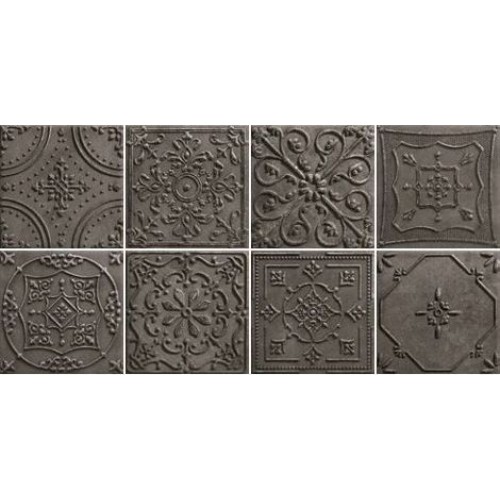Tubadzin Декор Tinta platinum (микс из 8-ми рисунков) 14,8x14,8 