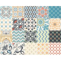 Декор Unit Plus Patch White (микс из 20-ти рисунков) 22,3x22,3